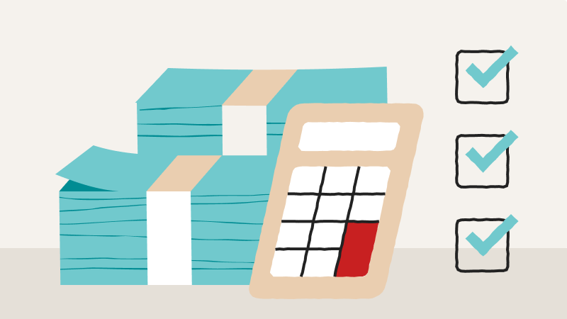 graphic with hands with keys for renting an apartment and renting a house